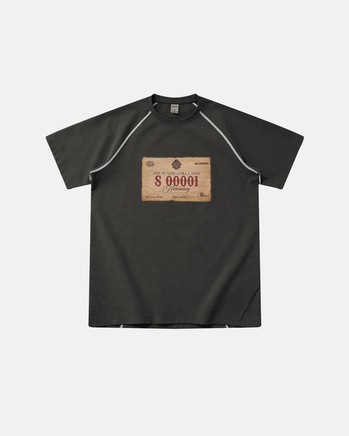 Retro Graphic Printing Raglan Tshirt | LCDEGO Streetwear