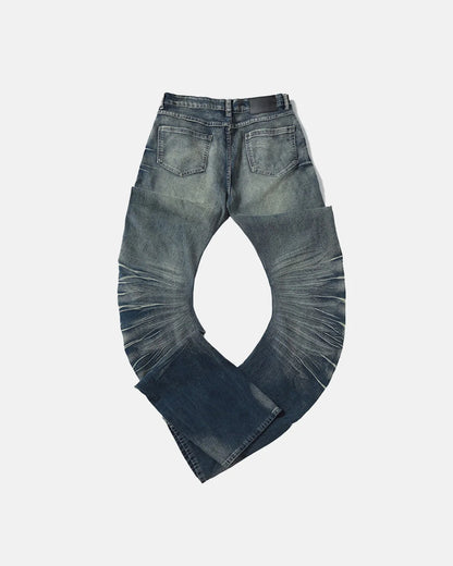 Distressed Stacked Slim Jeans | LCDEGO Streetwear