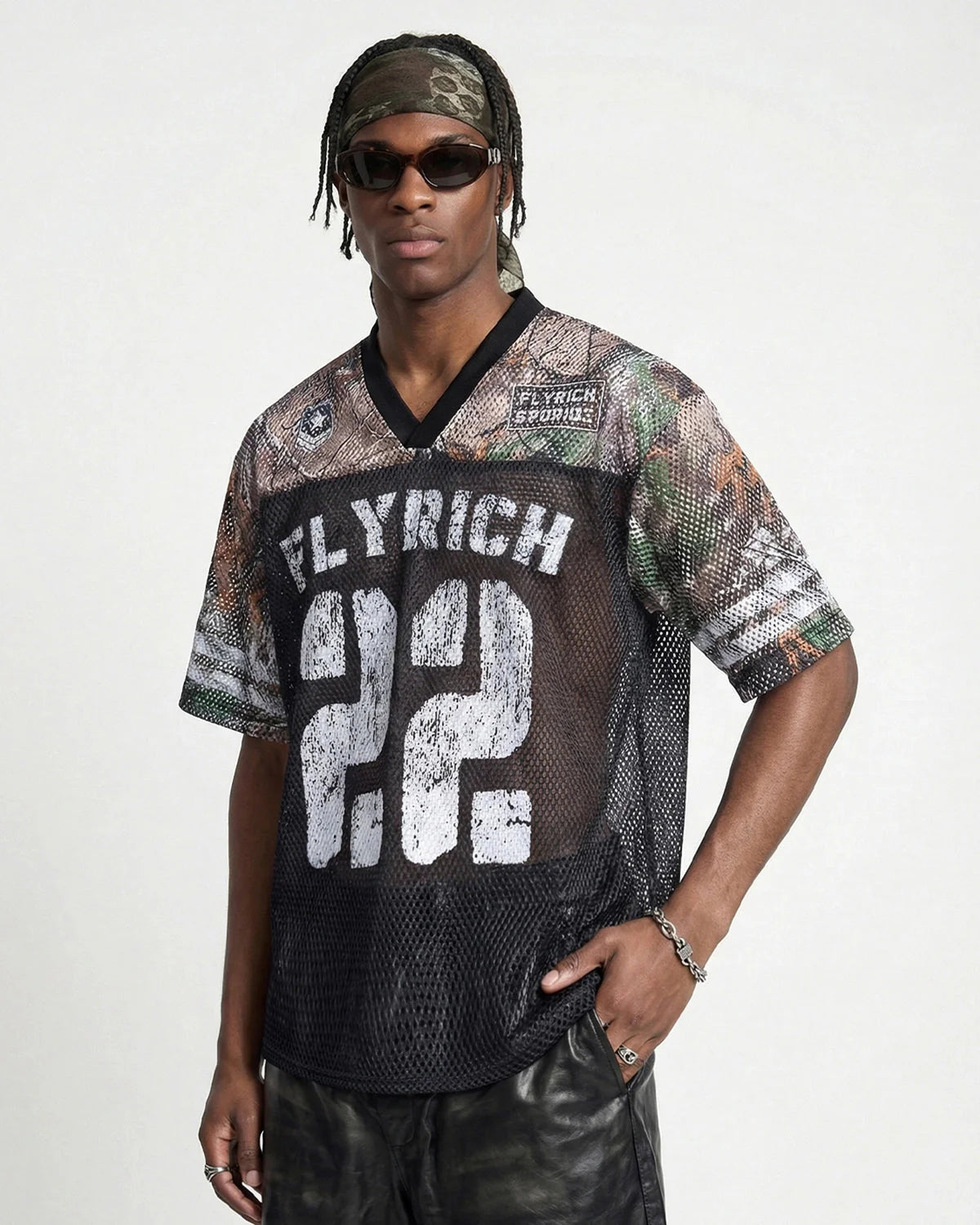 Camo Mesh Digital Print Jersey Tee | LCDEGO Streetwear