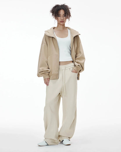 Solid Color Fleece Barrel Sweatpant | LCDEGO Streetwear