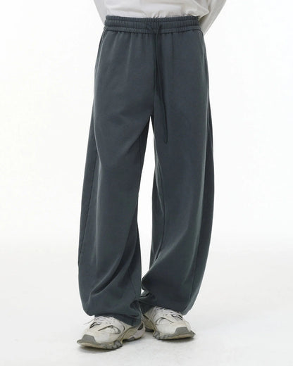 Garment Wash French Terry Straight-leg Sweatpant | LCDEGO Streetwear