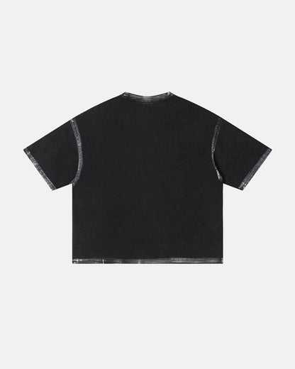 Distressed Painted Graphic Boxy T-Shirt | LCDEGO Streetwear