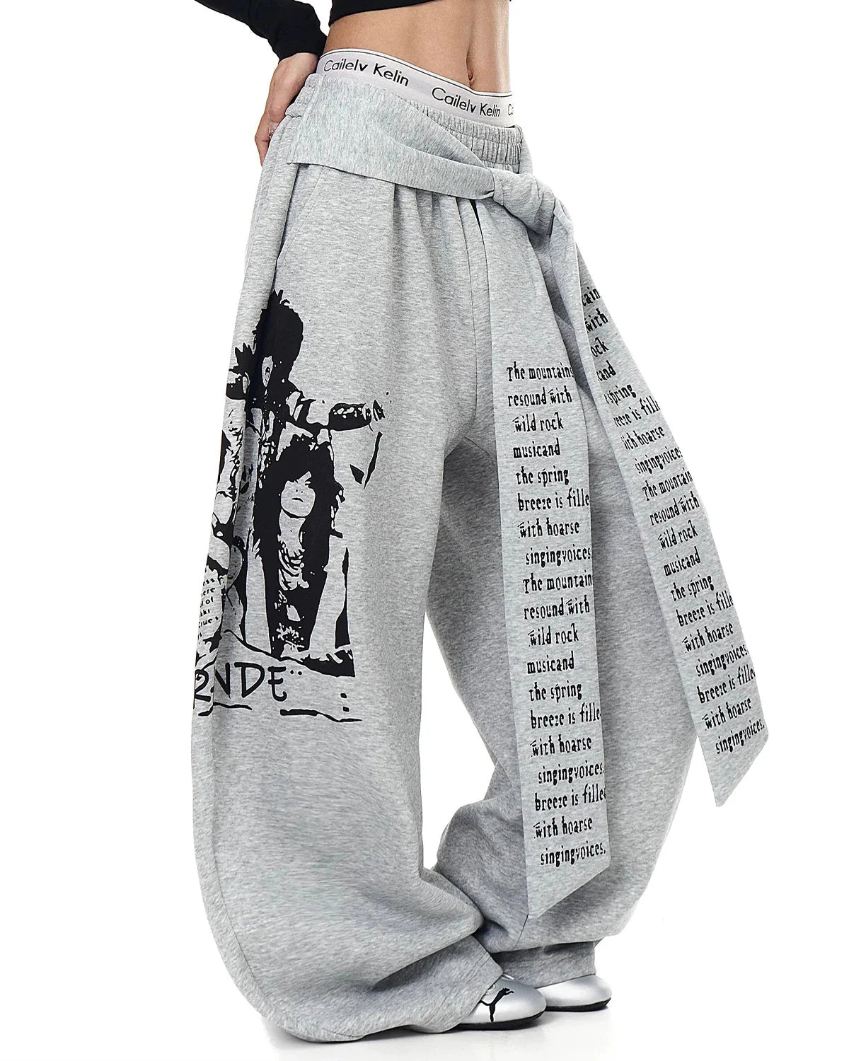 Graphic Printing Baggy Sweatpants | LCDEGO Streetwear
