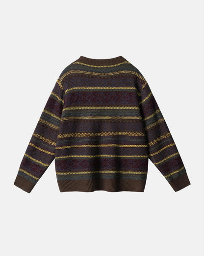 Round Neck Stripe  Jacquard Pullovers | LCDEGO Streetwear