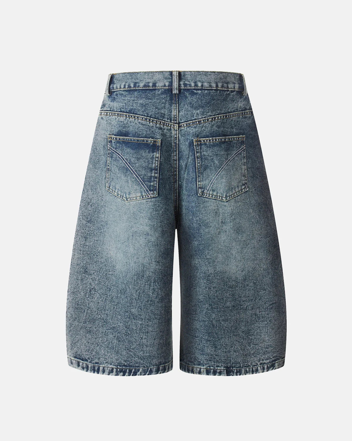 Studded Washed Long Baggy Jorts | LCDEGO Streetwear