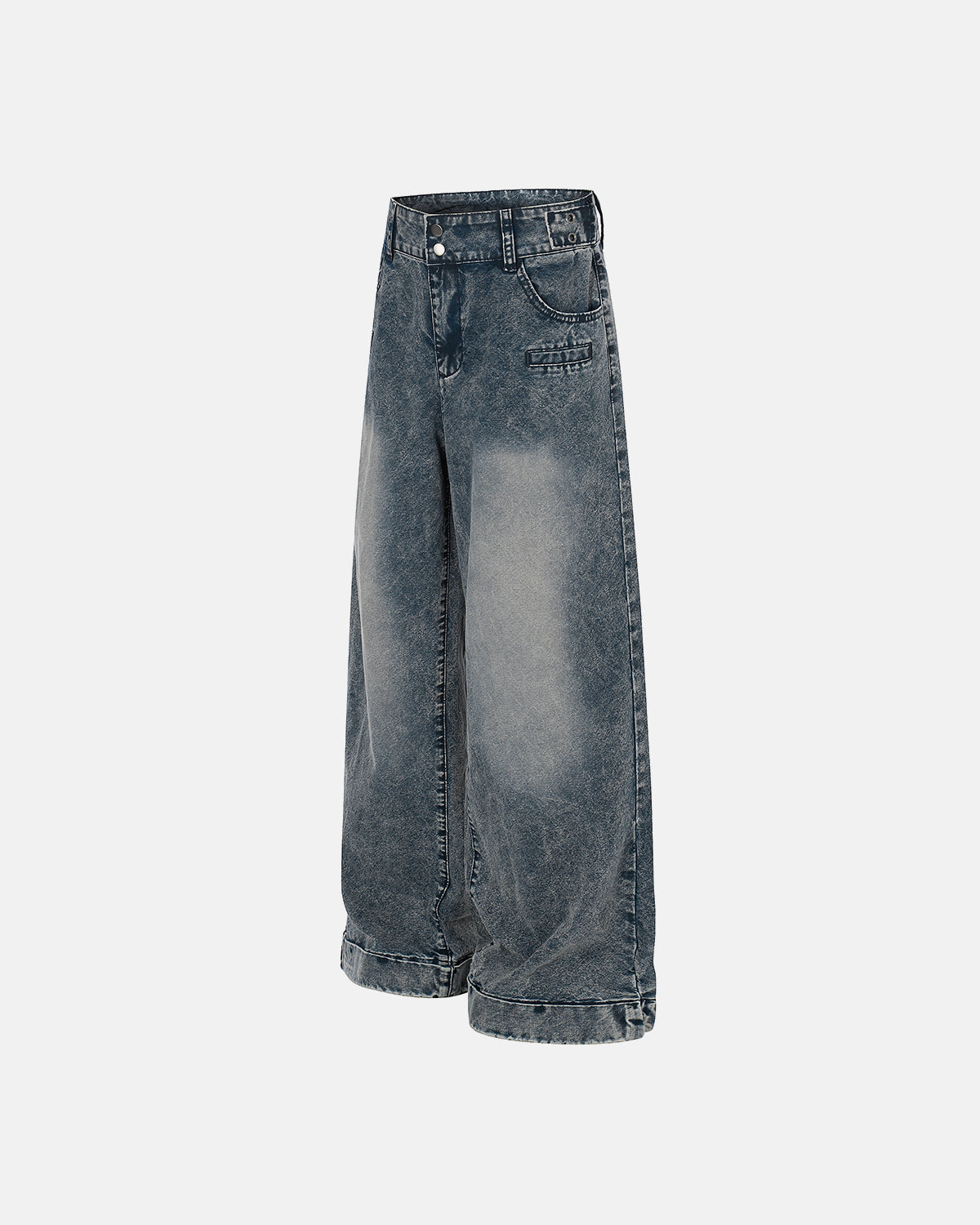 Retro Washed Wide Leg Baggy Jeans | LCDEGO Streetwear