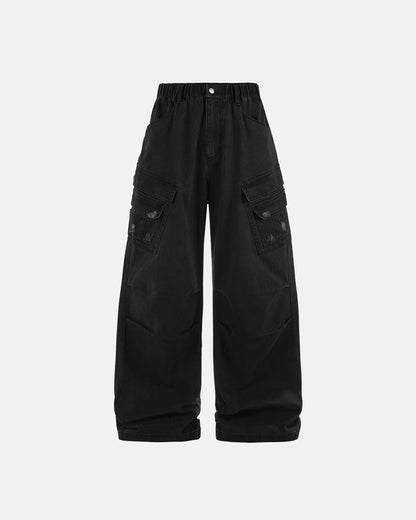 Garment Wash Ripped Cargo Pants | LCDEGO Streetwear