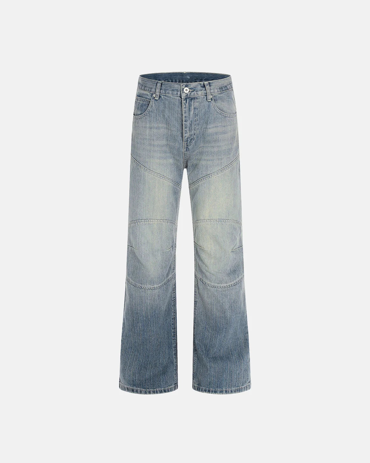 Stitching Bamboo Weave Bootcut Jeans | LCDEGO Streetwear