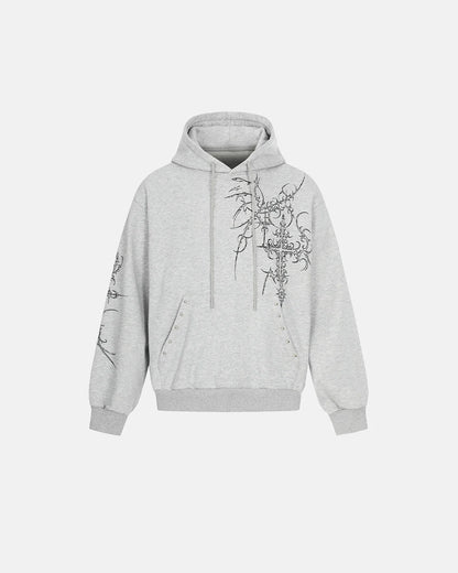 Studded Graphic Hoodie | LCDEGO Streetwear