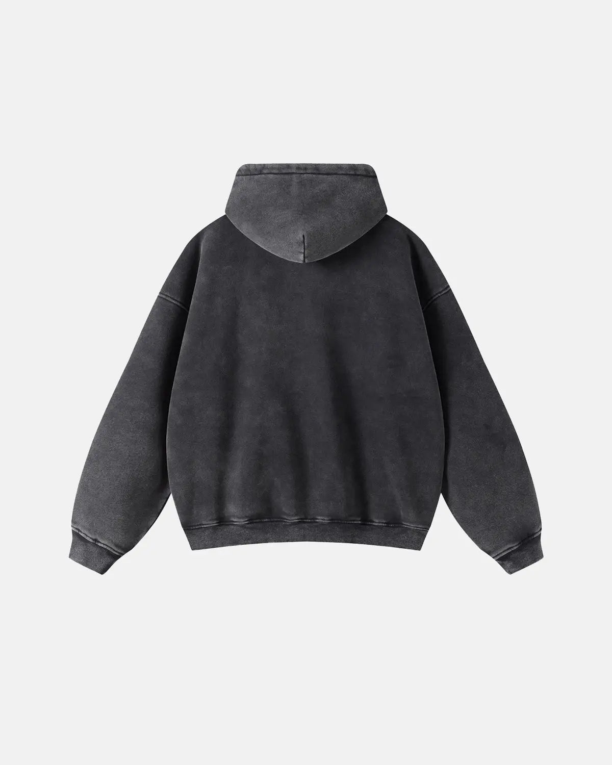 Grey Distressed Acid Wash Zip Up Hoodies | LCDEGO Streetwear