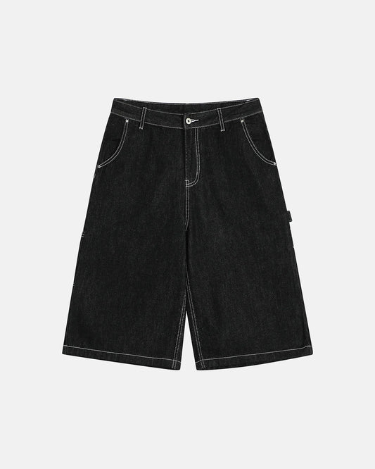 Raw Denim Cargo Longline Shorts | LCDEGO Streetwear