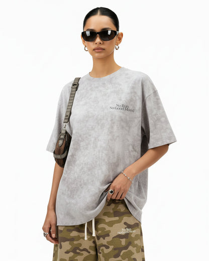 Distressed Tie-Dye Reflective Print T-Shirt | LCDEGO Streetwear
