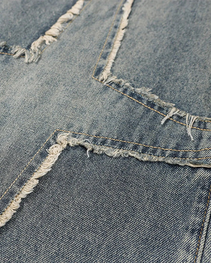 Star Patched Baggy Jeans | LCDEGO Streetwear