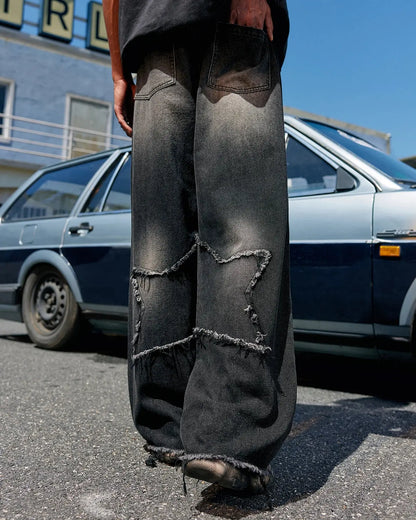 Star Baggy Jeans| LCDEGO Streetwear