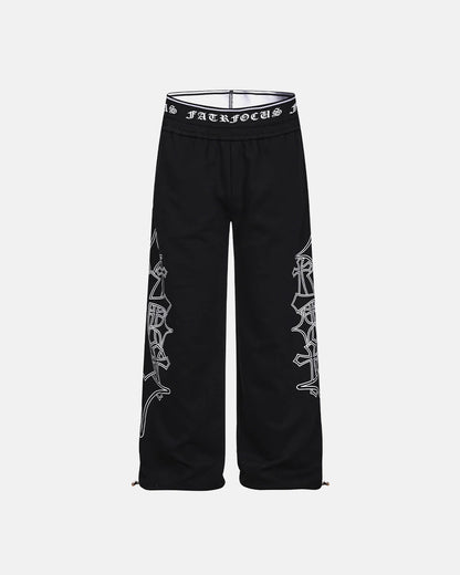 Gothic Graphic Wide Leg Sweatpants | LCDEGO Streetwear
