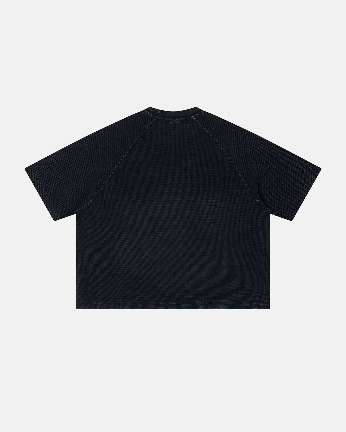 Washed Graphic Boxy Waffle T-Shirt | LCDEGO Streetwear
