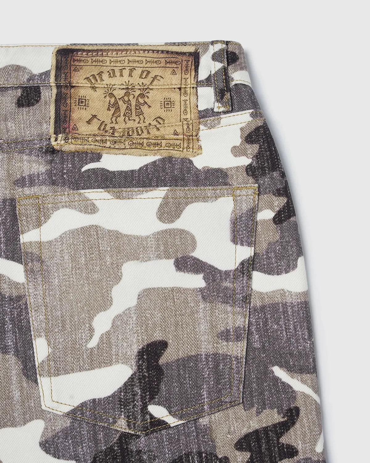 Patchwork Effect Print Baggy Jeans | LCDEGO Streetwear
