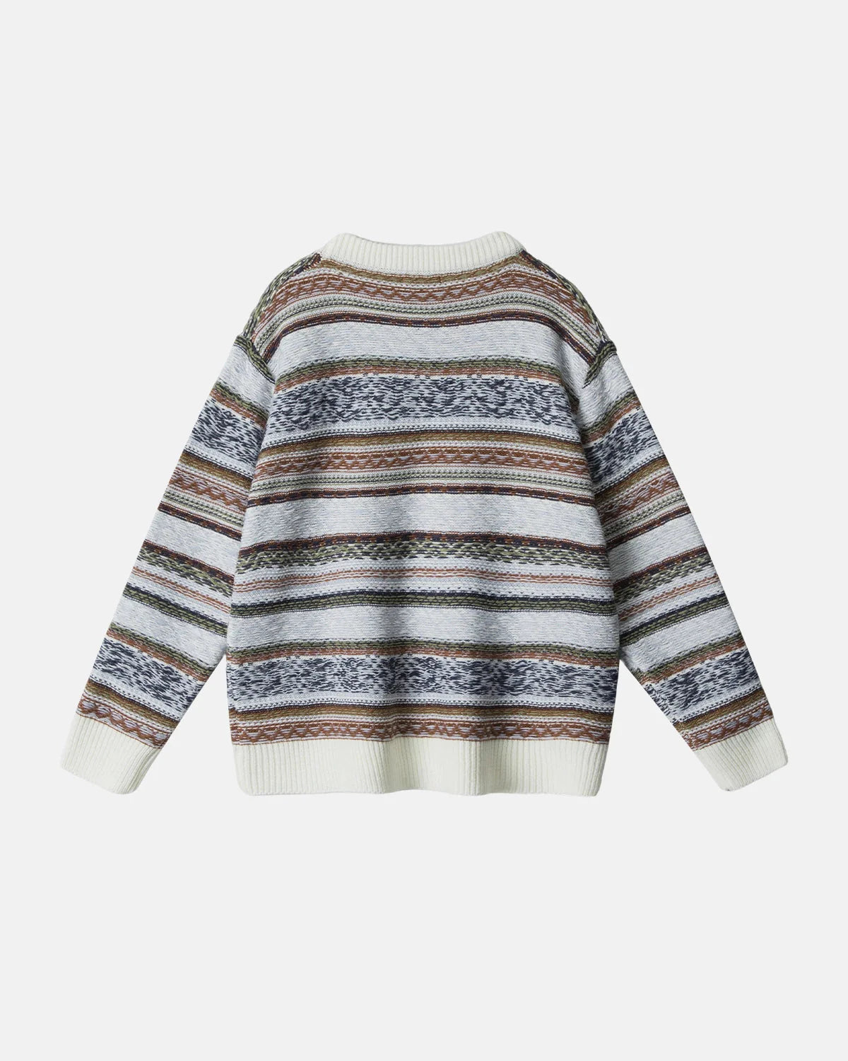 Round Neck Stripe  Jacquard Pullovers | LCDEGO Streetwear