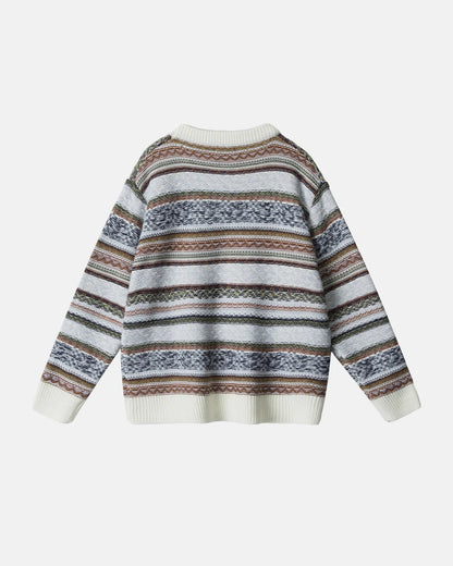 Round Neck Stripe  Jacquard Pullovers | LCDEGO Streetwear
