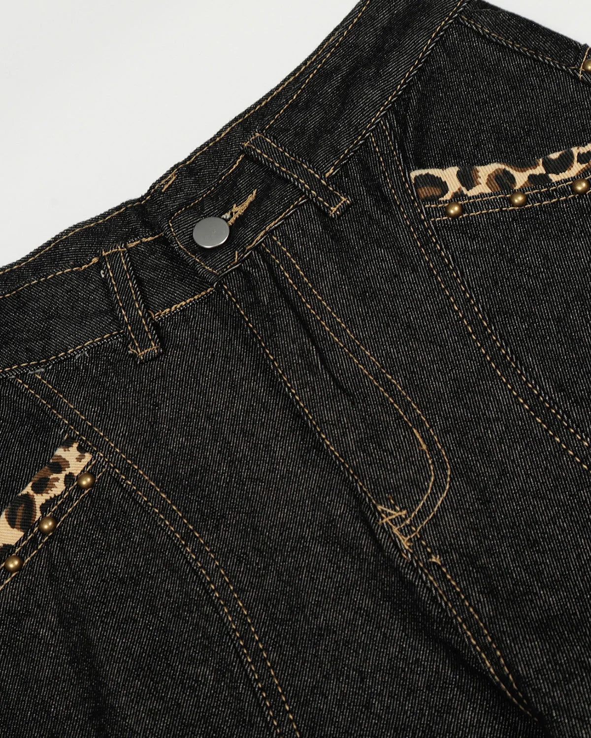 Gothic Cross Embroidery Barrel Jeans | LCDEGO Streetwear