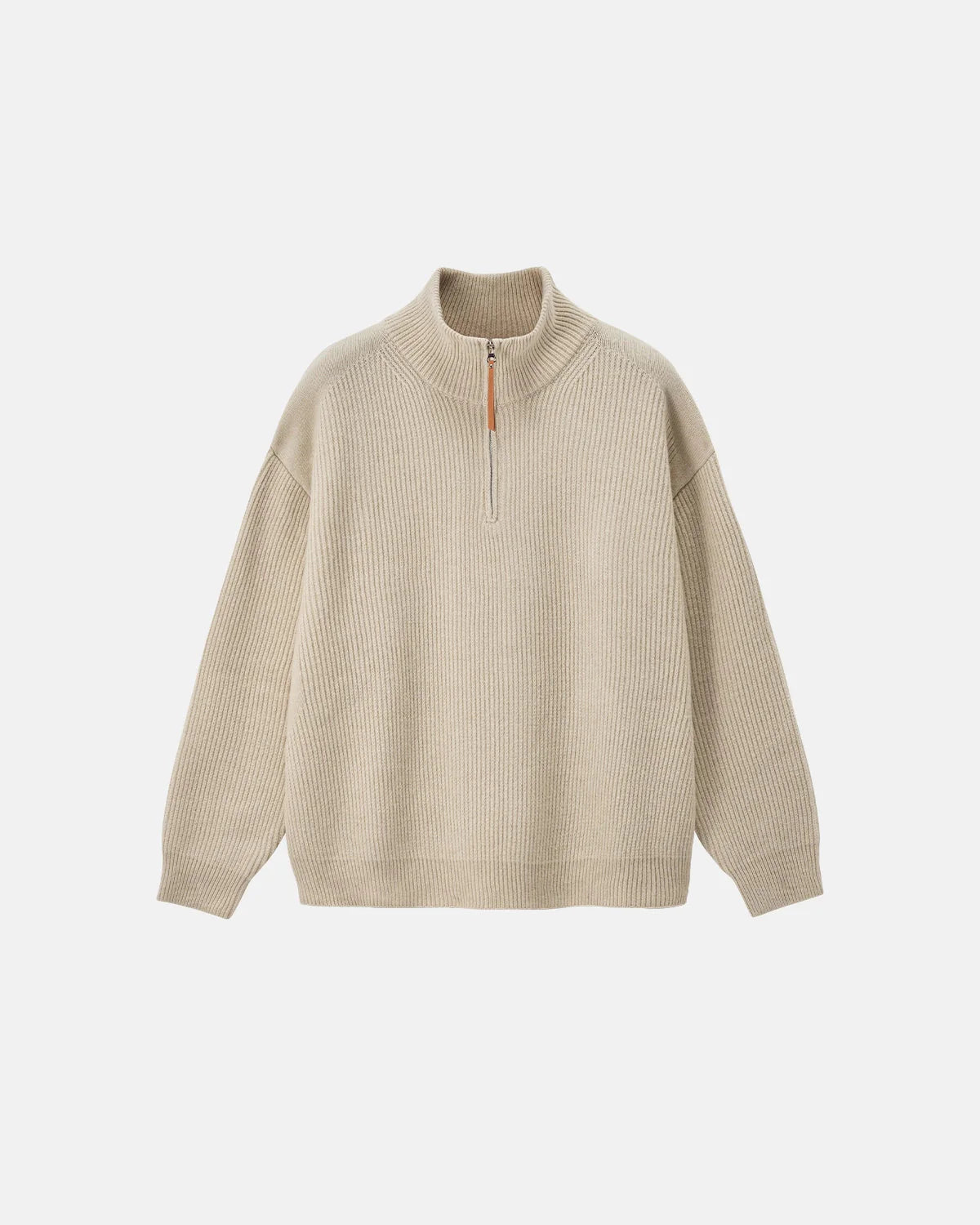 Quarter Zip Up Mock Neck Sweaters | LCDEGO Streetwear