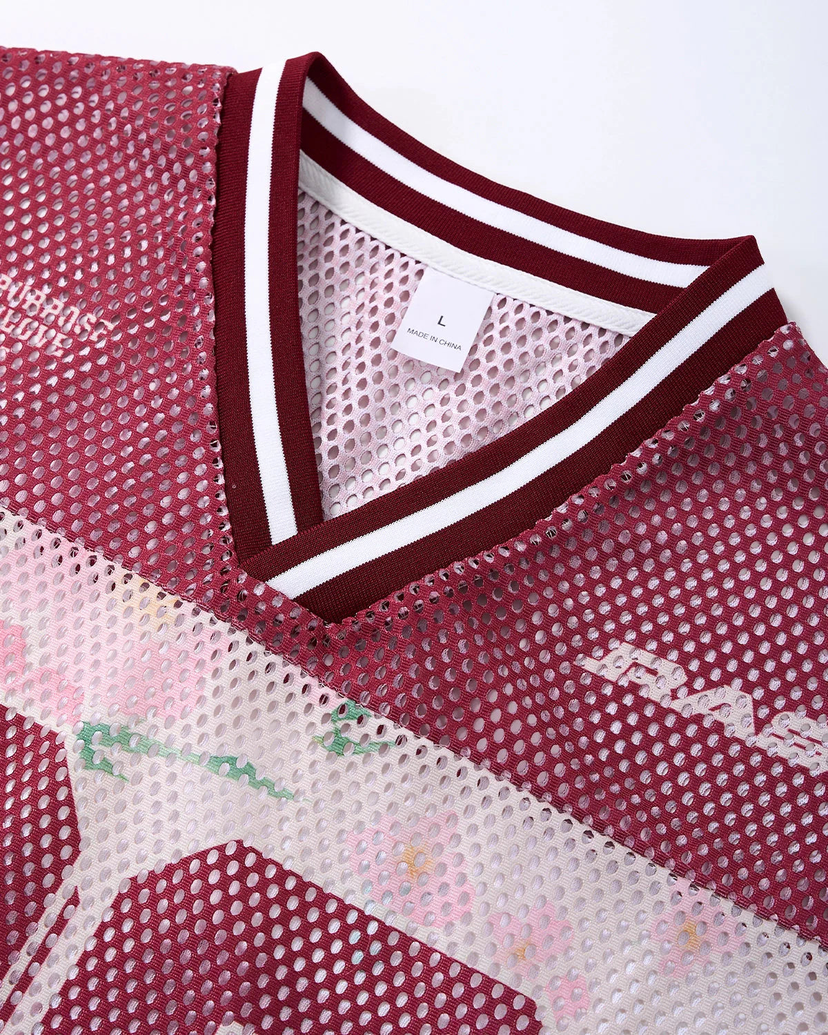 Floral Digital Print Mesh Jersey | LCDEGO Streetwear