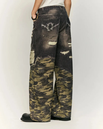 Camo Digital  Printing Baggy Jeans | LCDEGO Streetwear