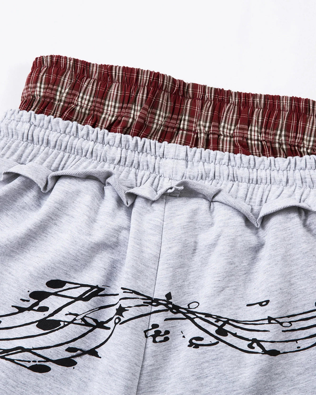 Plaid Double Waist Baggy Joggers | LCDEGO Streetwear
