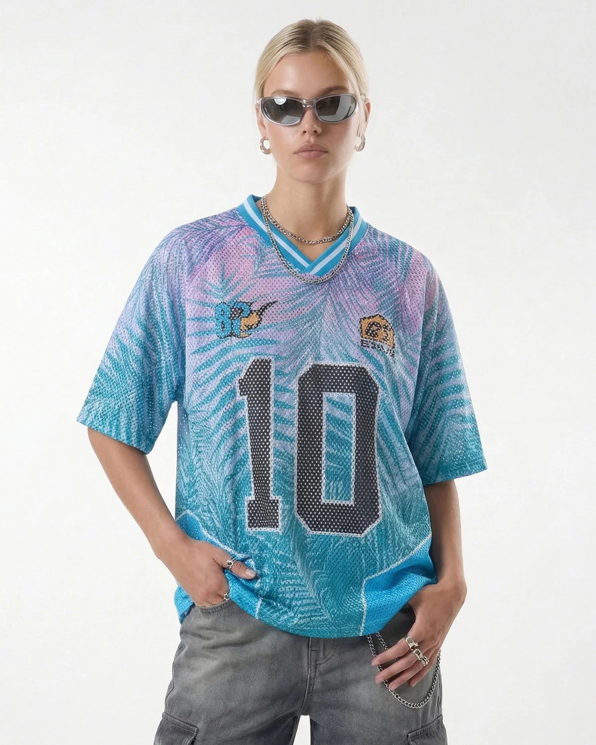 Oversized Mesh Football Jersey | LCDEGO Streetwear