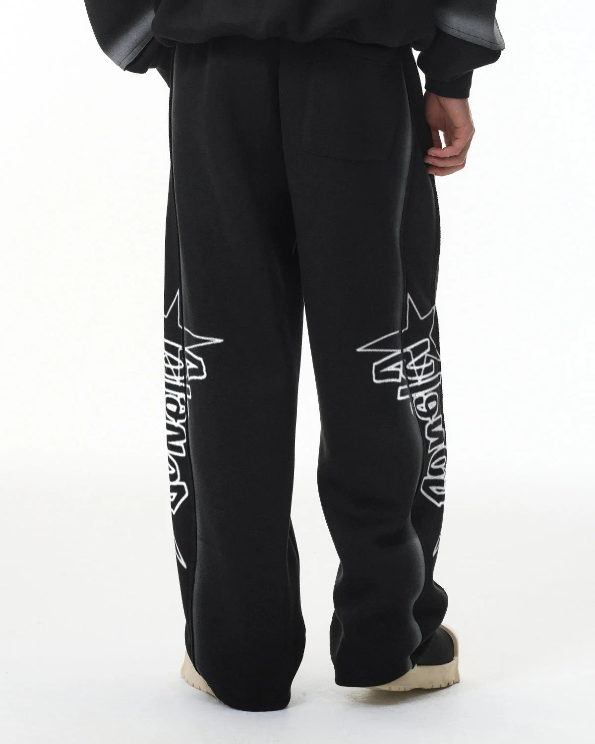 Stitching Spray-Painted Graffiti Sweatpant | LCDEGO Streetwear