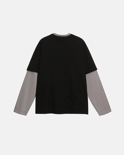Vintage Layered Graphic Long Sleeve T-shirt | LCDEGO Streetwear