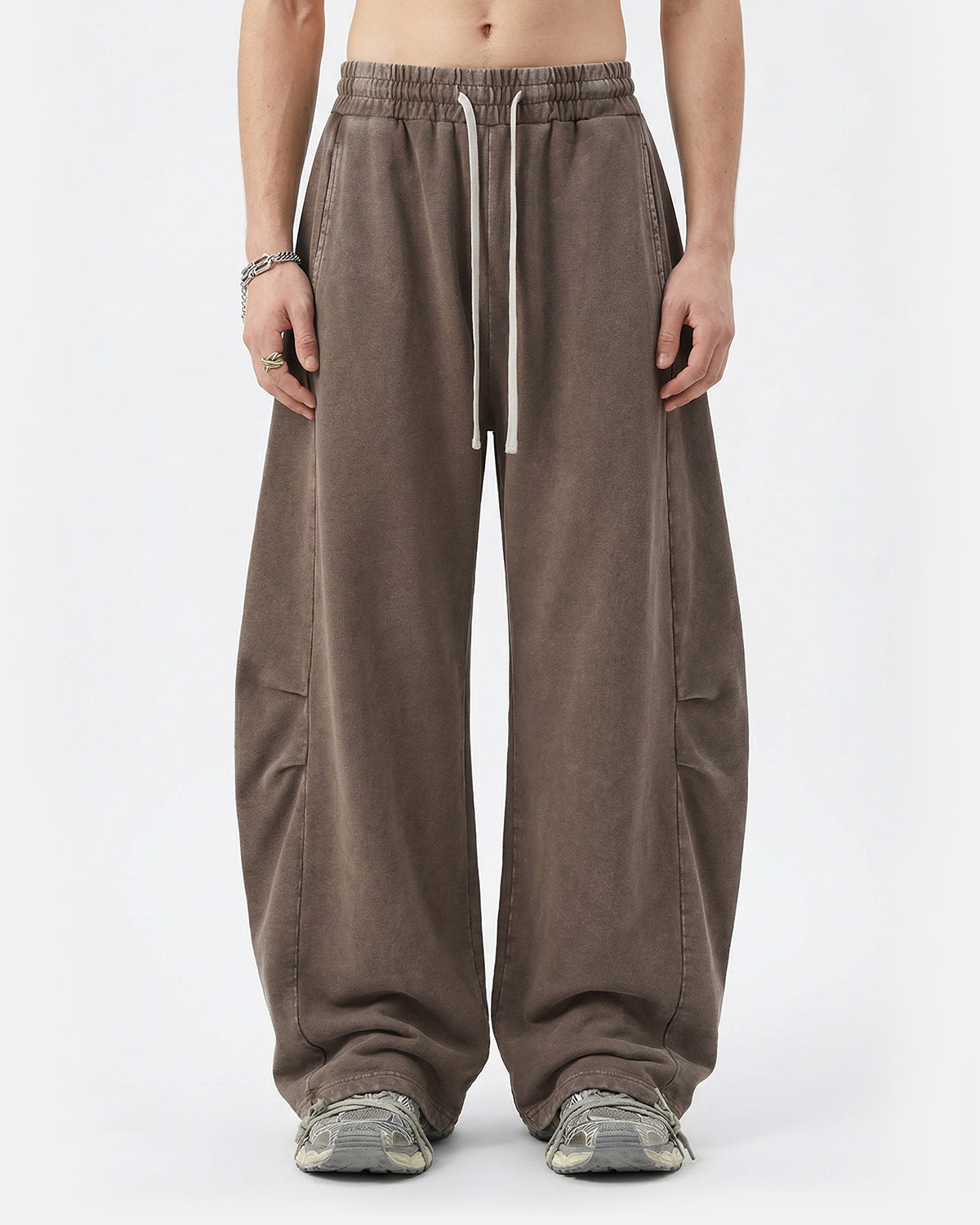 Distressed Acid Washed Barrel Sweatpant | LCDEGO Streetwear
