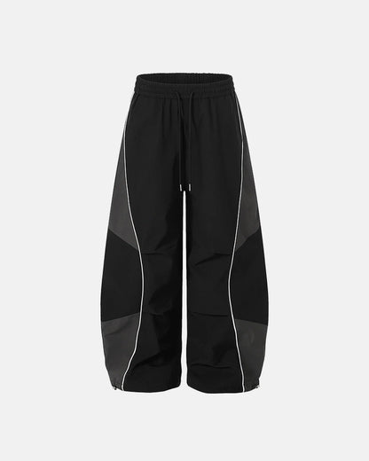 Contrast Panel Baggy Track Pants | LCDEGO Streetwear