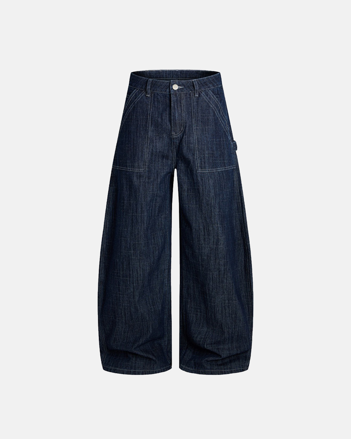 Dark Indigo Baggy Barrel Jeans | LCDEGO Streetwear