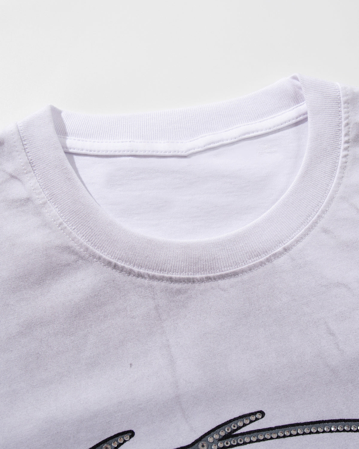 Rhinestone Washed Graphic T-Shirt | LCDEGO Streetwear