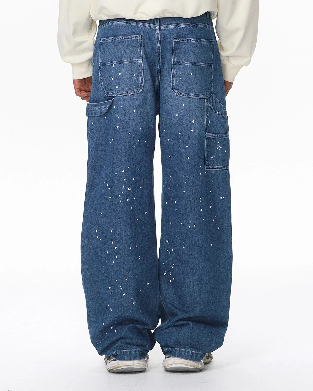 Splash Ink Print Straight Leg Denim Jeans | LCDEGO Streetwear