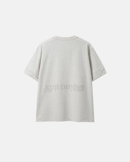 Heavyweight Sleeve-Detail T-shirt | LCDEGO Streetwear