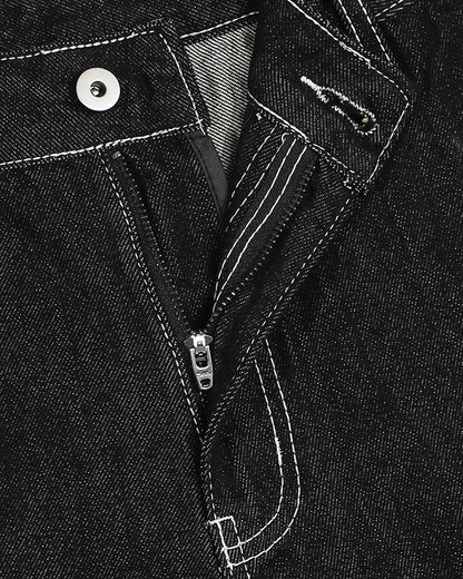 Contrast Stitching Raw Cargo Jorts | LCDEGO Streetwear