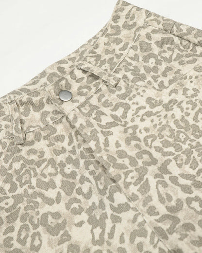 Retro Leopard  Barrel Jeans | LCDEGO Streetwear
