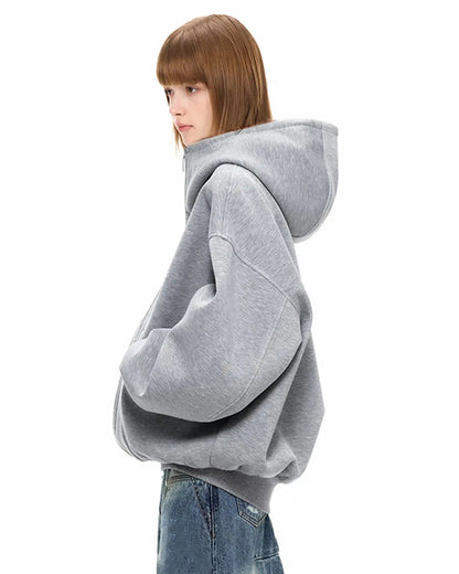 Heavyweight Boxy Zip Up Hoodies | LCDEGO Streetwear