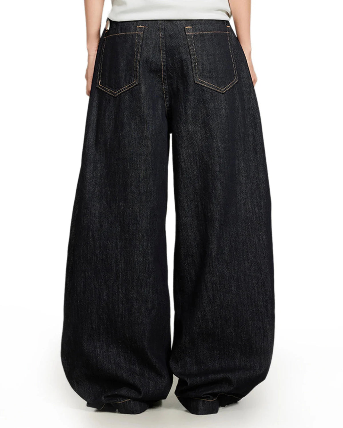 Black Buttons Up Barrel Baggy Jeans | LCDEGO Streetwear