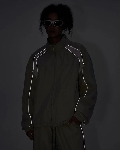 Reflective Windbreaker Track Jacket | LCDEGO Streetwear