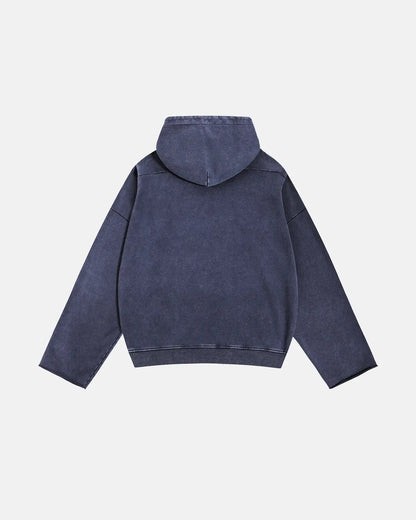 Boxy French Terry Wash Hoodie | LCDEGO Streetwear
