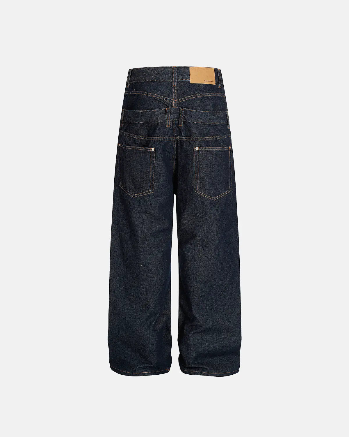 Double Waist Raw Baggy Jeans| LCDEGO Streetwear