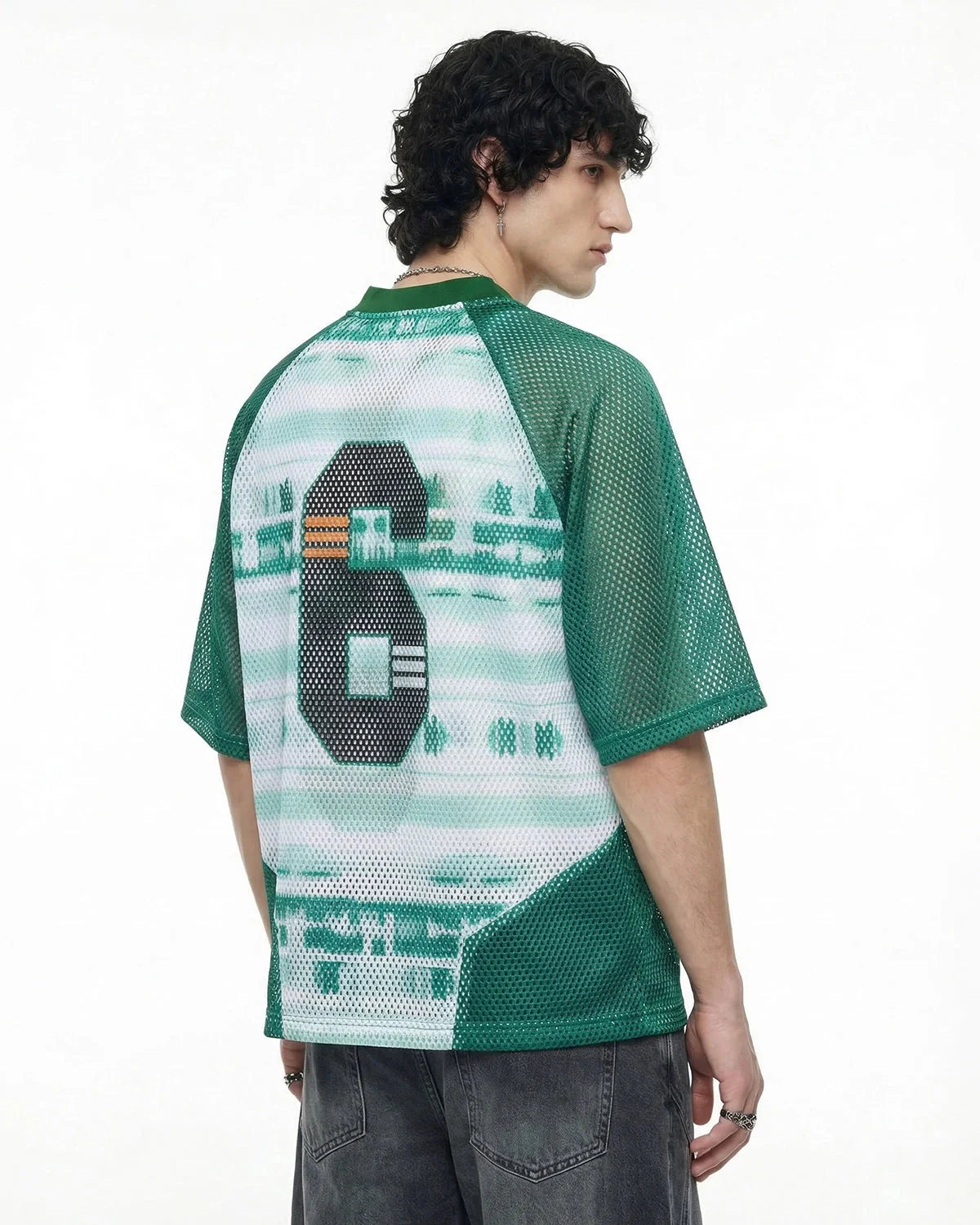 Colorblock Graphic Mesh Jersey | LCDEGO Streetwear