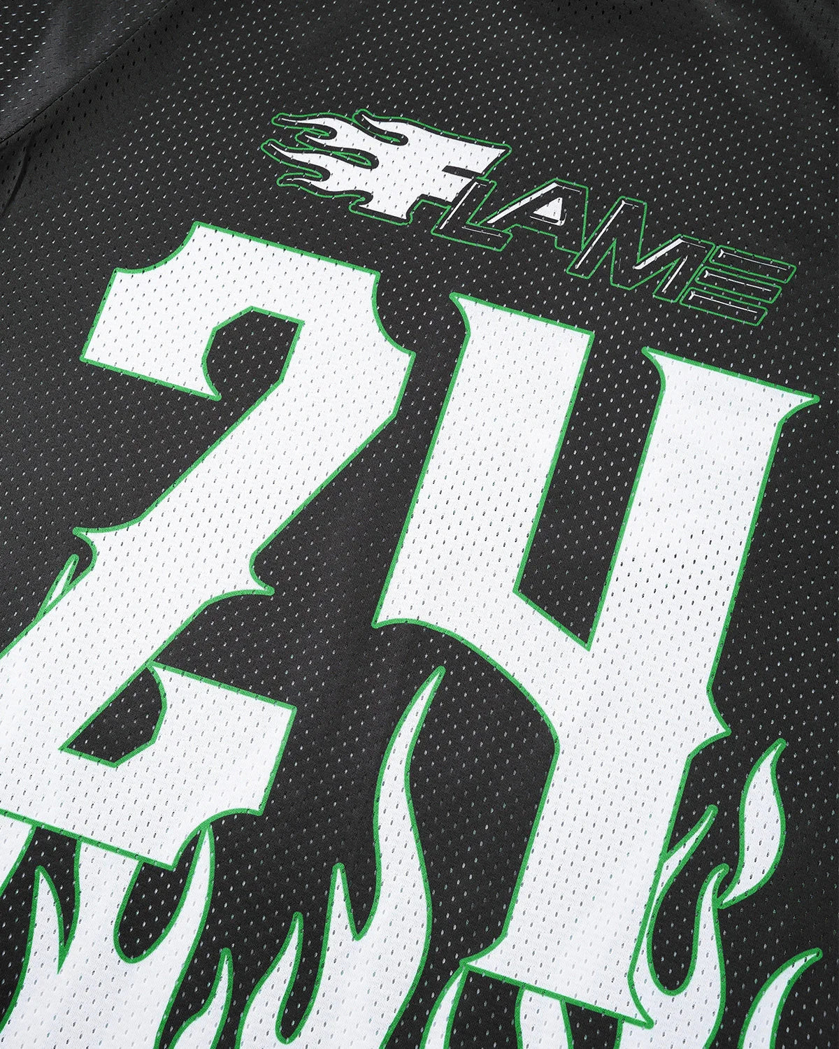 Flame Print Mesh Tees | LCDEGO Streetwear