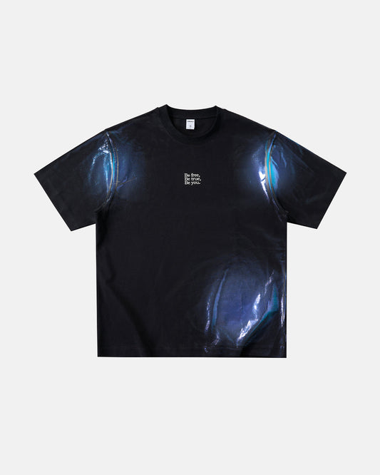 Iridescent Shimmer Oversized T-Shirt | LCDEGO Streetwear