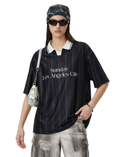 Vintage Striped Polo Jersey | LCDEGO Streetwear