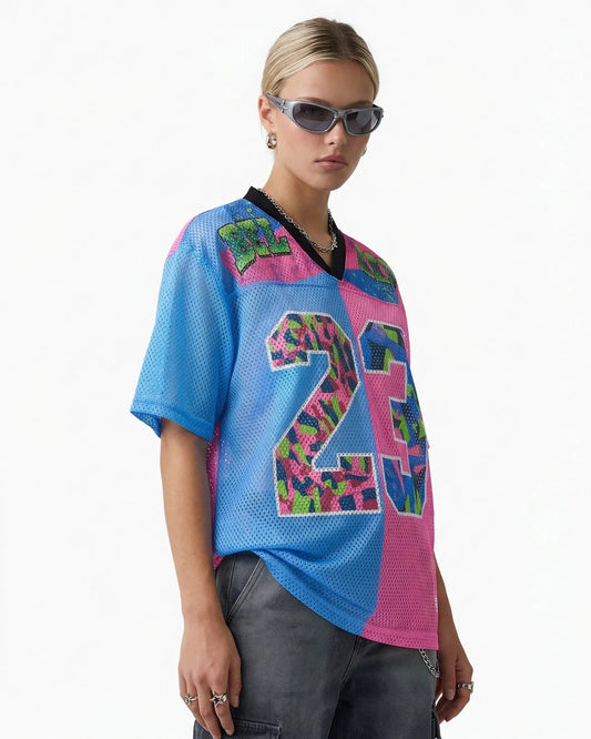 Camo Graphic Mesh Jersey Tee | LCDEGO Streetwear