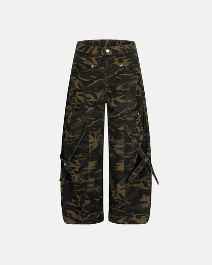 Multi-Pockets Barrel Camouflage Cargo Pants | LCDEGO Streetwear
